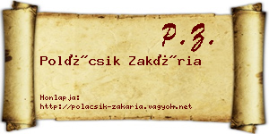 Polácsik Zakária névjegykártya